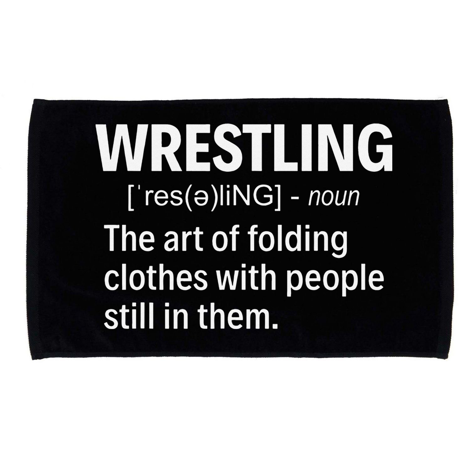 Wrestling Definition Shirt Funny Saying Wrestler Wrestling  Microfiber Hand Towel