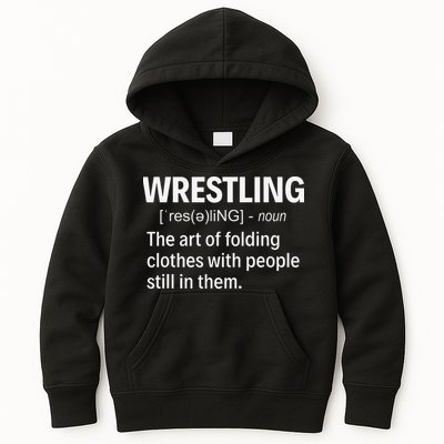 Wrestling Definition Shirt Funny Saying Wrestler Wrestling  Kids Hoodie
