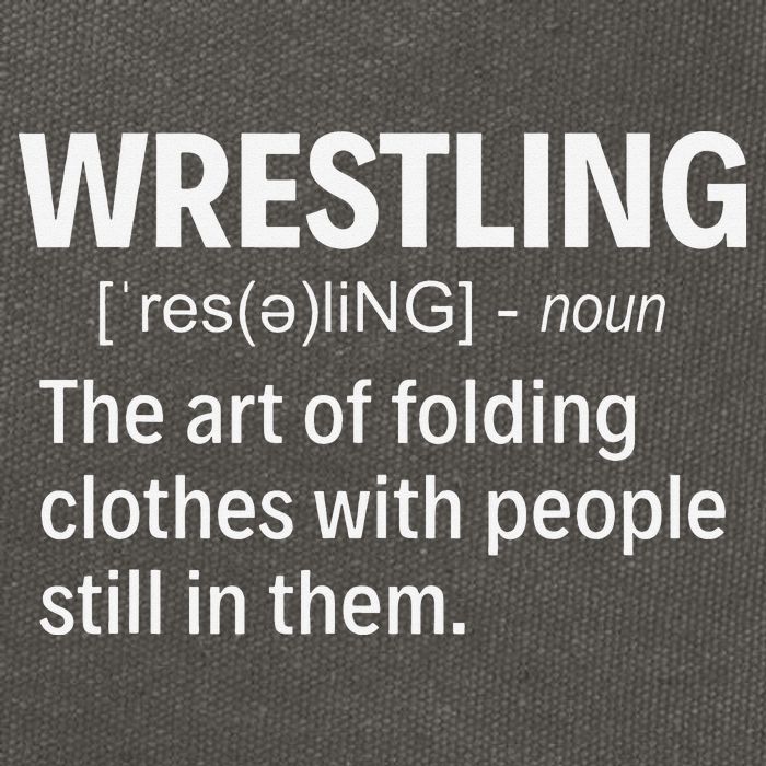 Wrestling Definition Shirt Funny Saying Wrestler Wrestling  Cotton Canvas Backpack