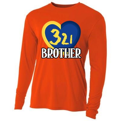 World Down Syndrome Day Gift 321 Brother Gift Cooling Performance Long Sleeve Crew