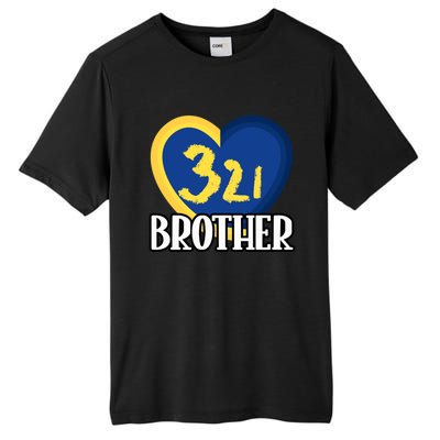 World Down Syndrome Day Gift 321 Brother Gift Tall Fusion ChromaSoft Performance T-Shirt