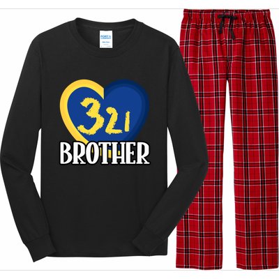 World Down Syndrome Day Gift 321 Brother Gift Long Sleeve Pajama Set