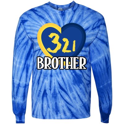 World Down Syndrome Day Gift 321 Brother Gift Tie-Dye Long Sleeve Shirt