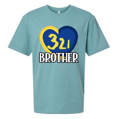 World Down Syndrome Day Gift 321 Brother Gift Sueded Cloud Jersey T-Shirt