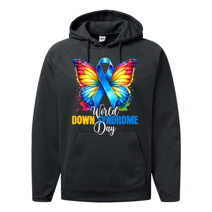 World Down Syndrome Day Rock Your Socks Awareness Performance Fleece Hoodie