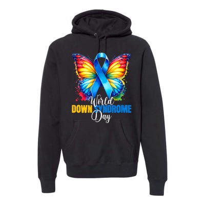 World Down Syndrome Day Rock Your Socks Awareness Premium Hoodie