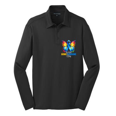 World Down Syndrome Day Rock Your Socks Awareness Silk Touch Performance Long Sleeve Polo