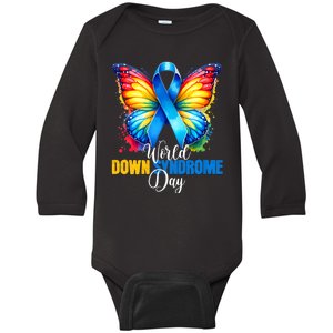 World Down Syndrome Day Rock Your Socks Awareness Baby Long Sleeve Bodysuit