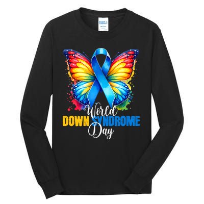 World Down Syndrome Day Rock Your Socks Awareness Tall Long Sleeve T-Shirt