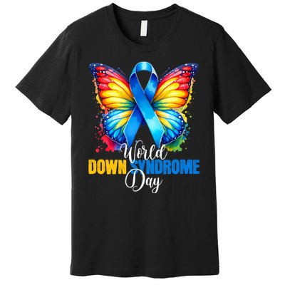 World Down Syndrome Day Rock Your Socks Awareness Premium T-Shirt