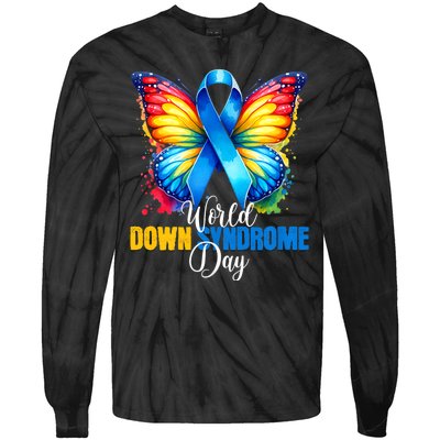 World Down Syndrome Day Rock Your Socks Awareness Tie-Dye Long Sleeve Shirt