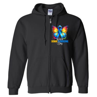 World Down Syndrome Day Rock Your Socks Awareness Full Zip Hoodie