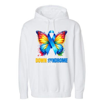 World Down Syndrome Day Rock Your Socks Awareness Garment-Dyed Fleece Hoodie