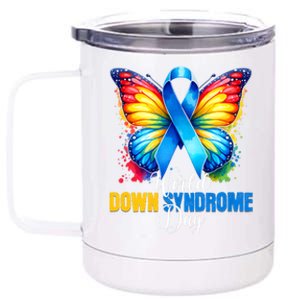 World Down Syndrome Day Rock Your Socks Awareness 12 oz Stainless Steel Tumbler Cup