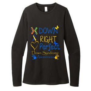 World Down Syndrome Day Awareness Socks Down Right Perfect Gift Womens CVC Long Sleeve Shirt