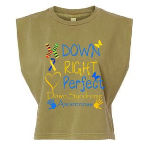 World Down Syndrome Day Awareness Socks Down Right Perfect Gift Garment-Dyed Women's Muscle Tee