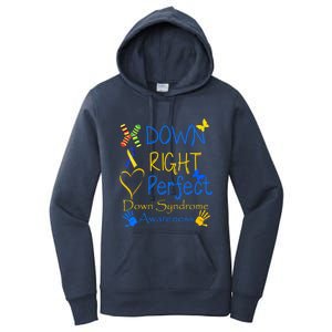 World Down Syndrome Day Awareness Socks Down Right Perfect Gift Women's Pullover Hoodie