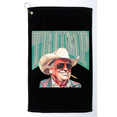 Western Donald Trump Cowboy Maga Platinum Collection Golf Towel