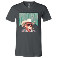 Western Donald Trump Cowboy Maga V-Neck T-Shirt