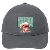 Western Donald Trump Cowboy Maga 7-Panel Snapback Hat