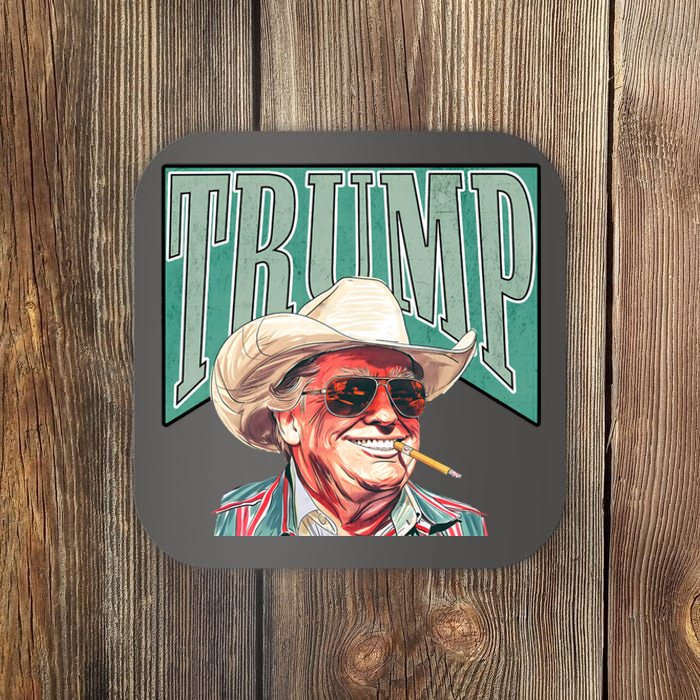 Western Donald Trump Cowboy Maga Coaster