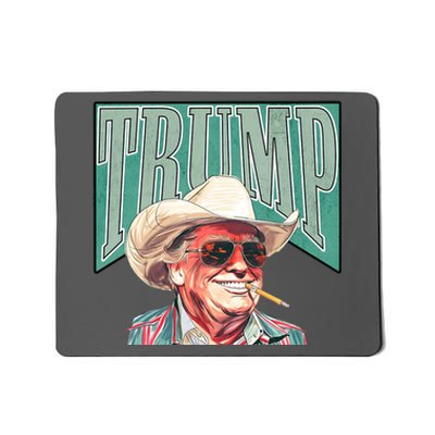 Western Donald Trump Cowboy Maga Mousepad