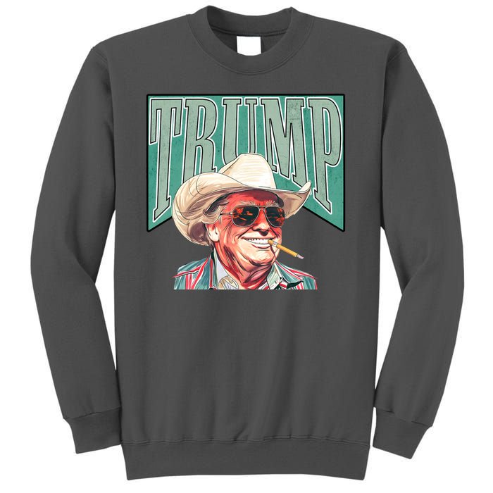 Western Donald Trump Cowboy Maga Tall Sweatshirt