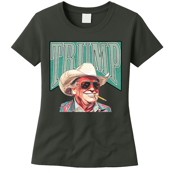 Western Donald Trump Cowboy Maga Women's T-Shirt