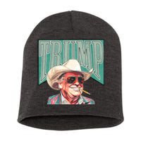 Western Donald Trump Cowboy Maga Short Acrylic Beanie