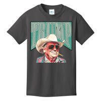 Western Donald Trump Cowboy Maga Kids T-Shirt