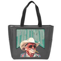 Western Donald Trump Cowboy Maga Zip Tote Bag