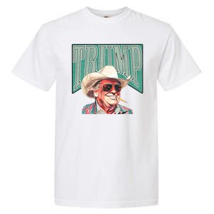 Western Donald Trump Cowboy Maga Garment-Dyed Heavyweight T-Shirt