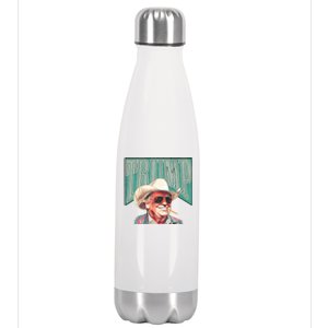 Western Donald Trump Cowboy Maga Stainless Steel Insulated Water Bottle