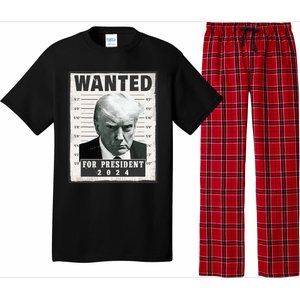 Wanted Donald Trump For President 2024 Trump Mug Shot Pajama Set