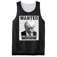 Wanted Donald Trump For President 2024 Trump Mug Shot Mesh Reversible Basketball Jersey Tank