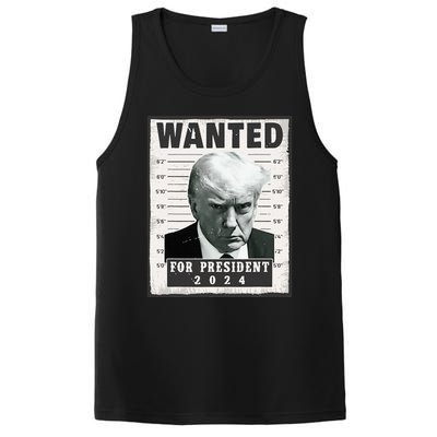 Wanted Donald Trump For President 2024 Trump Mug Shot PosiCharge Competitor Tank