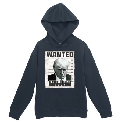 Wanted Donald Trump For President 2024 Trump Mug Shot Urban Pullover Hoodie