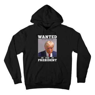 Wanted Donald Trump For President 2024 Trump Mug Shot Hoodie