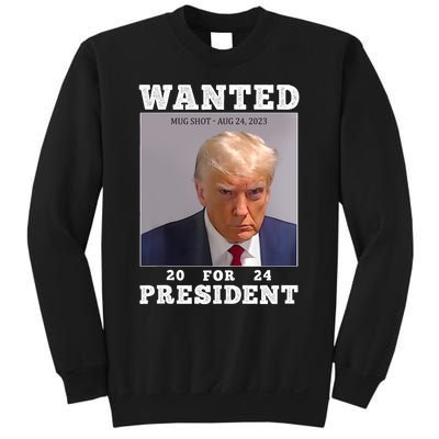 Wanted Donald Trump For President 2024 Trump Mug Shot Sweatshirt