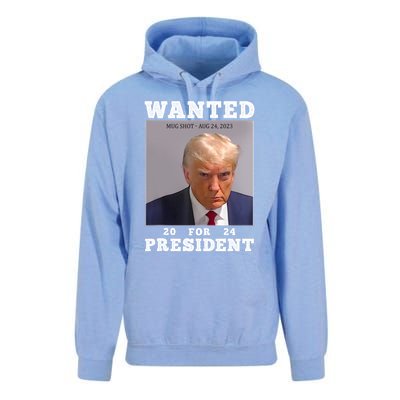 Wanted Donald Trump For President 2024 Trump Mug Shot Unisex Surf Hoodie