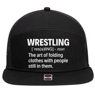 Wrestling Definition TShirt 7 Panel Mesh Trucker Snapback Hat