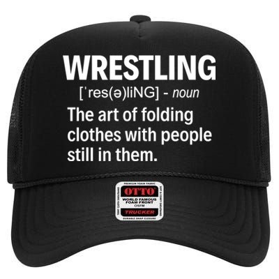 Wrestling Definition TShirt High Crown Mesh Back Trucker Hat