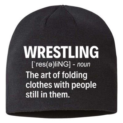 Wrestling Definition TShirt Sustainable Beanie