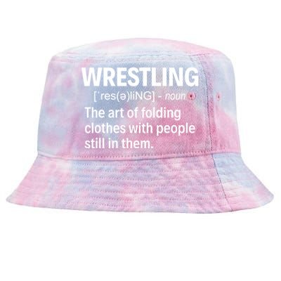 Wrestling Definition TShirt Tie-Dyed Bucket Hat