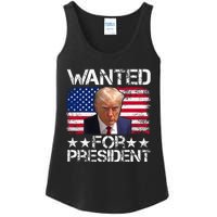 Wanted Donald Trump For President 2024 Trump Mug Shot Ladies Essential Tank