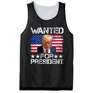 Wanted Donald Trump For President 2024 Trump Mug Shot Mesh Reversible Basketball Jersey Tank