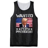 Wanted Donald Trump For President 2024 Trump Mug Shot Mesh Reversible Basketball Jersey Tank