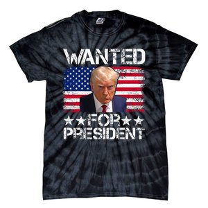 Wanted Donald Trump For President 2024 Trump Mug Shot Tie-Dye T-Shirt