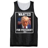 Wanted Donald Trump For President 2024 Mesh Reversible Basketball Jersey Tank