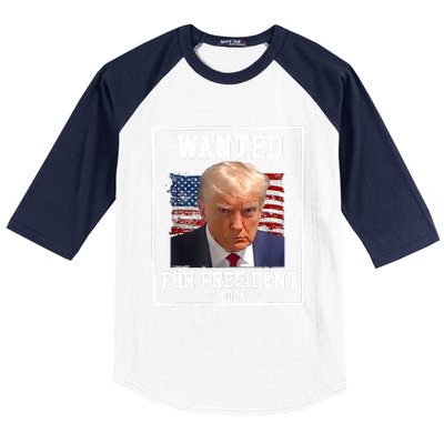 Wanted Donald Trump For President 2024 Baseball Sleeve Shirt